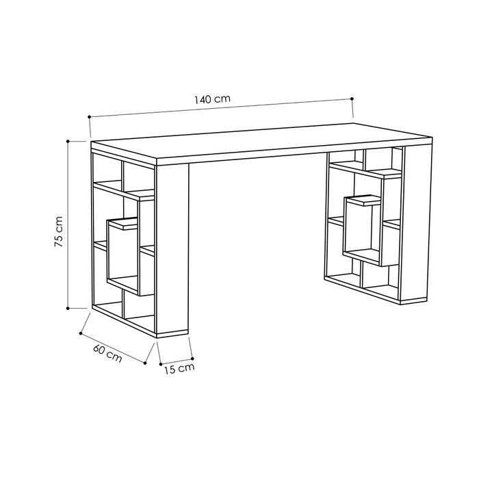 Hanah Home Maze Blanco y Roble